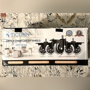 Ticonn Office Chair Caster Wheels with Brake
